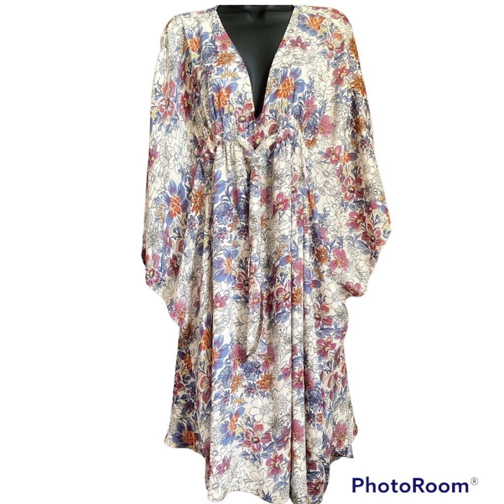 EASEL Sheer Floral Dress